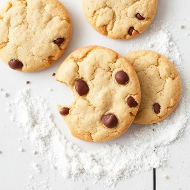 Overbaked and underbaked chocolate chip cookies.