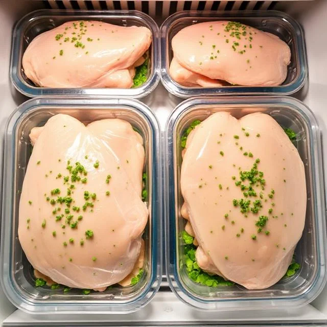 Portioned Chicken A La King in freezer containers Freezing Chicken A La King for later