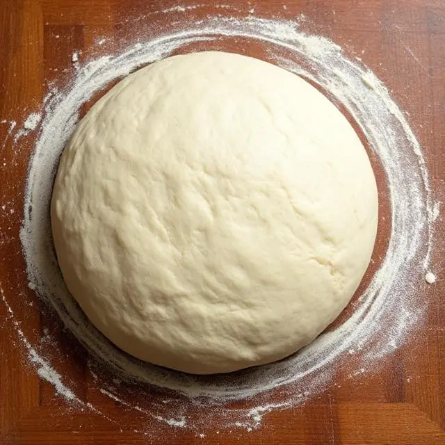 Hands shaping sourdough dough on a kitchen counter