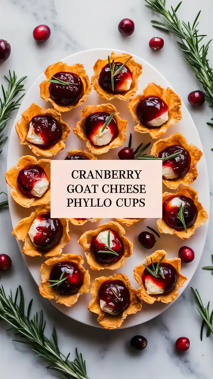 Cranberry Goat Cheese Phyllo Cups