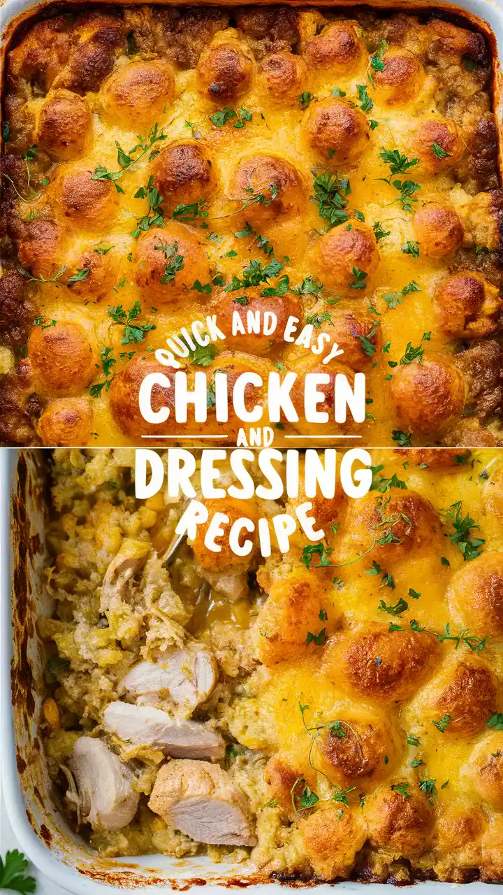 Quick and Easy Chicken and Dressing Recipe