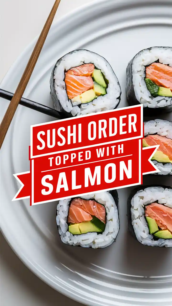 Sushi Order Topped with Salmon